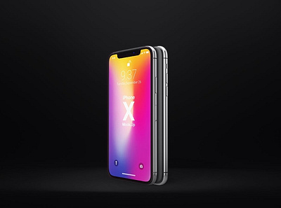 Phone Realistic Mockups abstract app application clean design device display iphone x mockup phone phone mockup phone x photorealistic presentation realistic screen showcase simple smartphone ui
