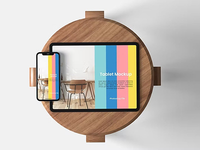 Free Tablet & Phone Mockup abstract clean device display free mobile mockup modern phone phone mockup presentation realistic screen simple smartphone tablet technology ui ux web