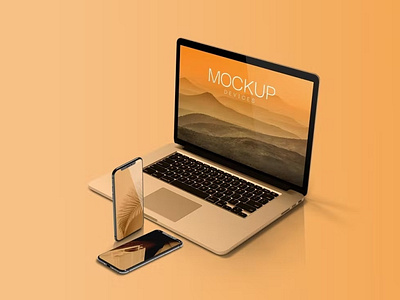 Free Macbook & iPhone Mockup abstract clean device display free mac free macbook laptop mac macbook macbook pro mockup presentation realistic simple theme ui ux web webpage website