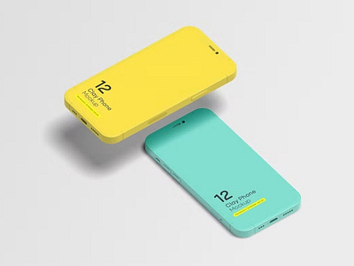 Phone 12 Pro Clay Mockup