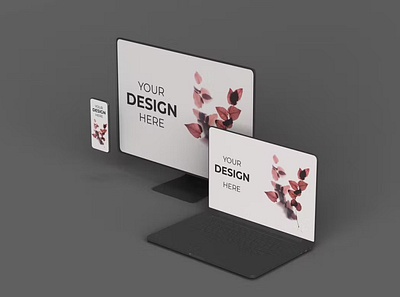 Responsive Devices Mockup abstract clean design device devices display laptop mac mockup phone phone mockup presentation realistic responsive responsive devices simple smartphone web webpage website