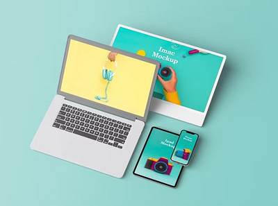 Free Multi Device Mockup abstract clean design device display laptop mac macbook mockup multi device phone phone mockup presentation realistic simple smartphone theme web webpage website