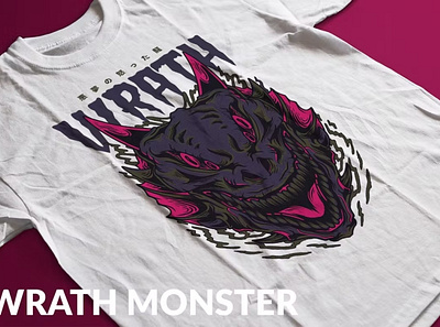 Wrath Monster T-Shirt Design Template animation apparel branding clean clothing design graphic design graphics for t shirt designs illustration logo realistic simple t shirt t shirt designs t shirts t shirts with designs tshirt tshirt with design tshirts