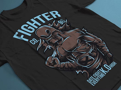 Fighter T-Shirt Design Template abstract animation apparel branding clean clothing design graphic design graphics for t shirt designs illustration logo realistic simple t shirt t shirt designs t shirts t shirts with designs tshirt tshirt with design tshirts