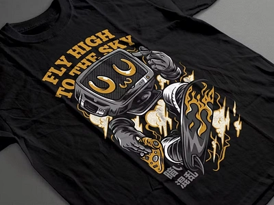 Fly High to the Sky T-Shirt Design Template 3d animation apparel branding clothing graphic design graphics for t shirt designs logo shirt designs t shirt t shirt design t shirt designs t shirts t shirts design t shirts designs t shirts with designs tshirt tshirt with design tshirts ui