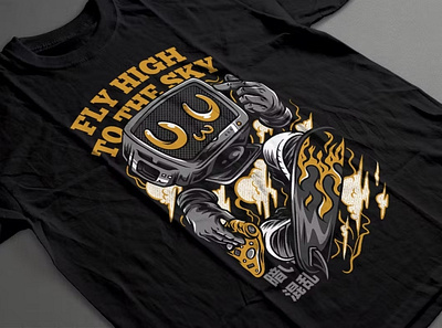 Fly High to the Sky T-Shirt Design Template 3d animation apparel branding clothing graphic design graphics for t shirt designs logo shirt designs t shirt t shirt design t shirt designs t shirts t shirts design t shirts designs t shirts with designs tshirt tshirt with design tshirts ui