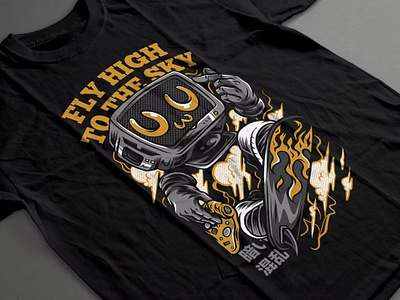 Fly High to the Sky T-Shirt Design Template