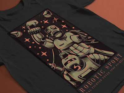 Robotic Sport T-Shirt Design Template