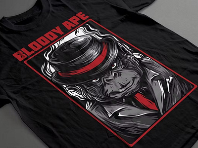 Bloody Ape T-Shirt Design Template