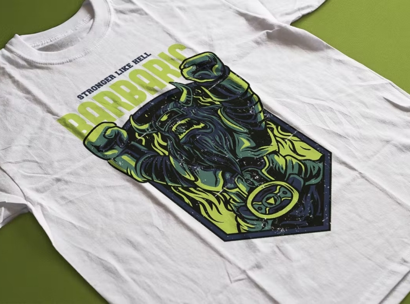 Barbaric Robot T-Shirt Design Template by Creative Sandra on Dribbble