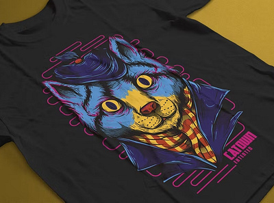 Catown T-Shirt Design Template abstract apparel branding clothing design graphic design graphics for t shirt designs illustration logo realistic t shirt t shirt design t shirt designs t shirts t shirts design t shirts designs t shirts with designs tshirt tshirt with design tshirts