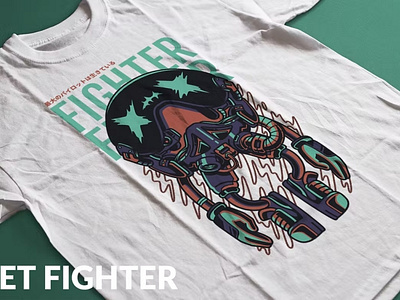 Jet Fighter T-Shirt Design Template