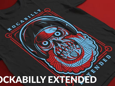 Rockabilly Extended T-Shirt Design Template