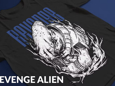 Revenge Alien T-Shirt Design Template
