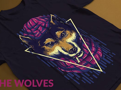 The Wolves T-Shirt Design Template animation apparel branding clothing design graphic design graphics for t shirt designs illustration logo realistic t shirt t shirt design t shirt designs t shirts t shirts design t shirts designs t shirts with designs tshirt tshirt with design tshirts