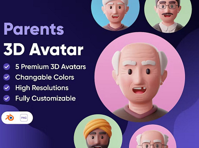 Parents 3D Avatar 3d 3d icon 3d icons adobe photoshop graphic graphic design graphic resources graphics icon icon design icon illustration icon set iconography icons design iconset illustrator logo set vector