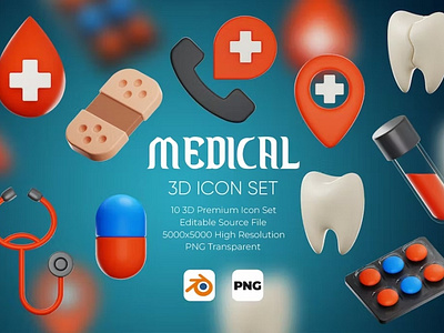 Medical 3D Icon Set