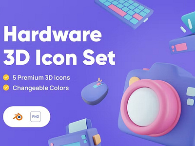 Hardware 3D Icon Set