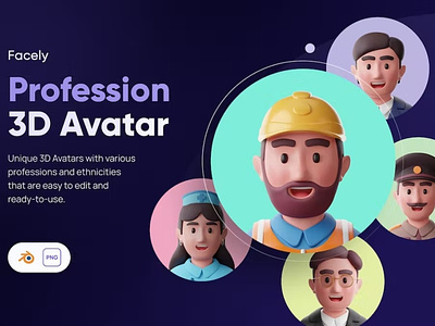 Profession 3D Avatar / Character - Facely v2 3d 3d icon 3d icons adobe photoshop graphic graphic design graphic resources graphics icon icon design icon illustration icon set iconography icons design iconset illustrator logo set vector