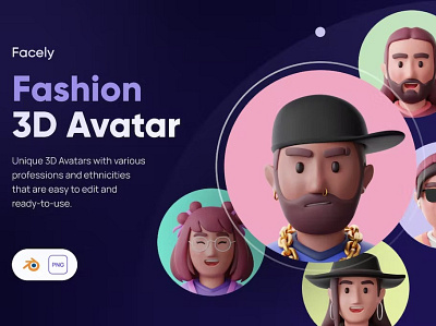 Fashion 3D Avatar - Facely v2 3d 3d icon 3d icons adobe photoshop graphic graphic design graphic resources graphics icon icon design icon illustration icon set iconography icons design iconset illustrator logo set vector