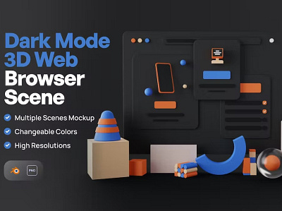 Dark Mode 3D Web Browser Scene 3d 3d icon 3d icons abstract adobe photoshop graphic graphic design graphic resources graphics icon icon design icon illustration icon set iconography icons design iconset illustrator logo set vector