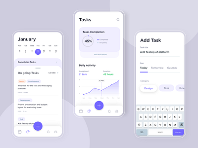 Task Management App add task brand design branding calendar ui design dribble shot flat graph design graphic design illustration minimal mobile app design mobile application task app task list task management app typography ui ux web design