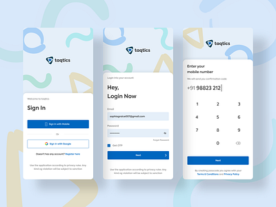 Taqtics Sign In 3d add task animation branding clean ui design emotions design thinking dribble shot figma graphic design illustrator logo logo design motion graphics photoshop prototype ui ux visual design xd