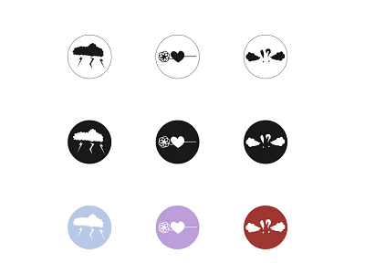 Emotional Symbols design icon logo vector