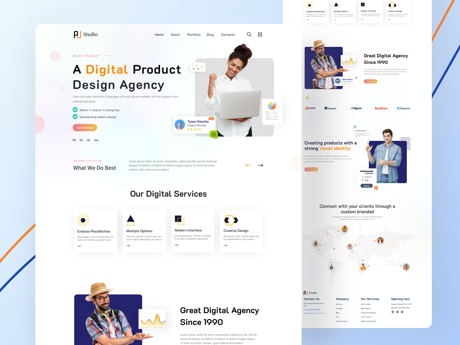 Digital Agency Landing Page Design by Hasnur Alam on Dribbble