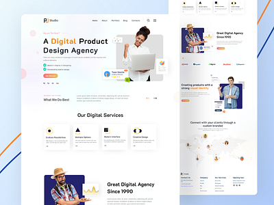 Digital Agency Landing Page Design