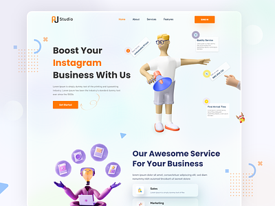 Business Boost Landing page Design