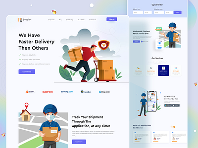 Fast Delivery Landing Page Design