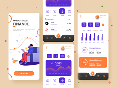 Finance Mobile App Design andorid app app design application finance app mobile mobile app ui wen app