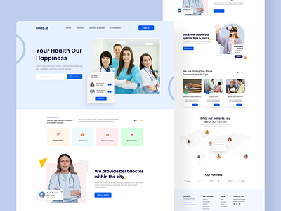 Delta.io - Health Care Landing page