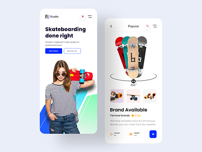 Skateboarding || Be Skate Mobile Responsive app interface ios minimal mobile app mobile ui popular shop skate skateboard ui