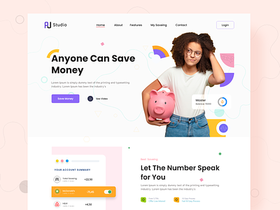 Header Exploration - Money Saving Landing Page