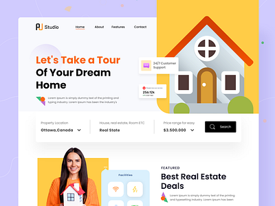 Real Estate web design architecture art direction building creative design dream home home hotel hotel booking house rent illustration popular design real estate business resorts webdesign website design