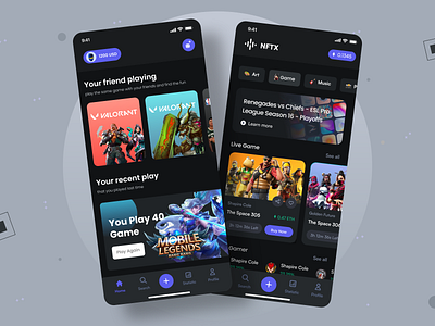 Game Store Mobile App app design dark game game store game ui games gaming app design mobile mobile app mobile app design mobile deisgn store app streaming uiux