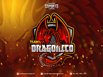 Team Dragonico - Dragon Mascot Esports Logo avatars cartoon custom esports logo esports logo gamer logo gaming logo logo mascot mascot esports mascot logo