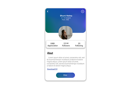 Daily UI :: 006 | Challenge #6 | User Profile