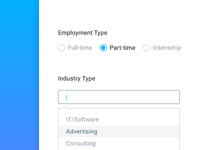 Dropdowns vs. Radios aasaanjobs dropdown field form input job radio select