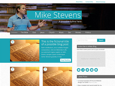 Youth Minister Blog Theme blue church clean flat minister theme wordpress youth