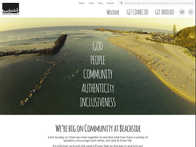 Beachside Church beach bright church website