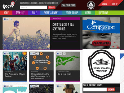 Fervr wins a Webby! award christian design fervr front end webby