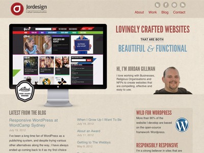 Jordesign.com Tweak freelance portfolio realign redesign responsive