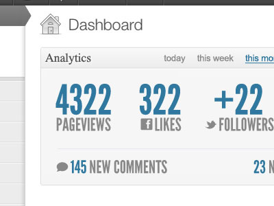 Dashboard Analytics analytics concept dashboard facebook twitter wordpress