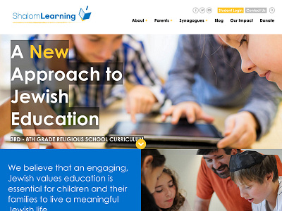 Shalom Learning branding graphic design user interface design web design