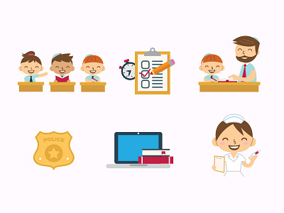 School Funding Illustrations iconography illustration infographic vector