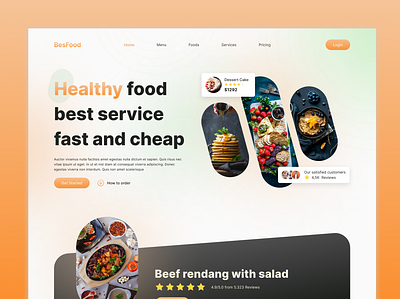 Besfood - Healthy food Landing page food healthy food landing page ui ui design uiux web design website