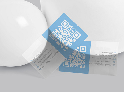 FConcept business branding business card business cards design minimal qr qrcode transparent vector